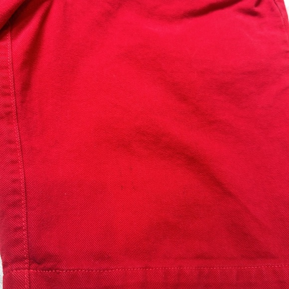 Vintage Guess Women's Red Denim High Waist Bermuda Shorts 100% Cotton 29 - Picture 5 of 12